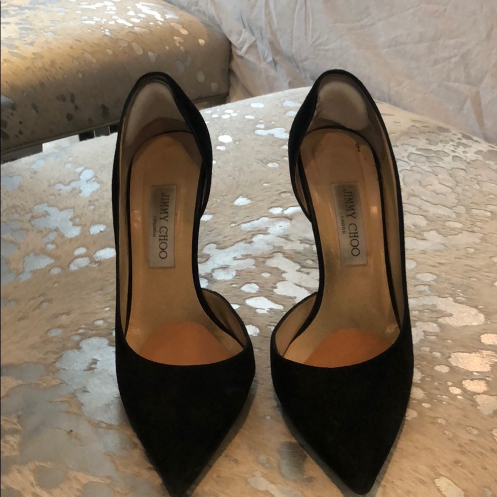 Black Suede Jimmy Choo Heels